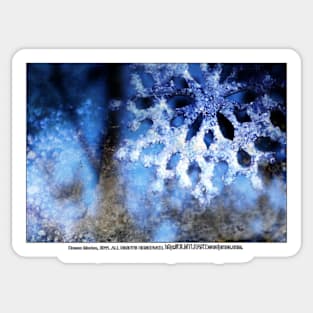 snowflake in blue 8 Sticker